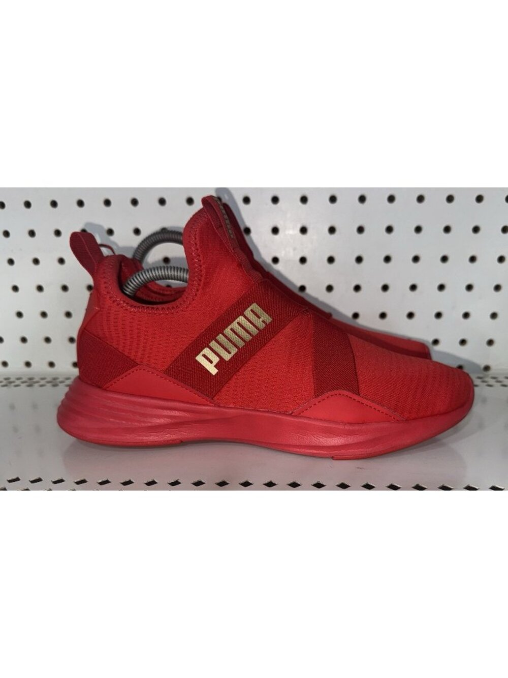 PUMA Radiate Mid Womens Athletic Slip On Running Training Shoes Size 7 Red Gold